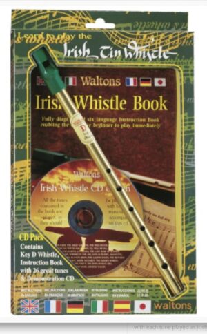 A package of irish whistle book and cd