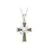 A cross with a diamond on it's side.