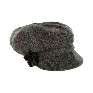 A hat is shown with red lines on it.