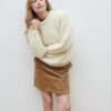 Traditional Merino Wool Aran Sweater- White - Image 2
