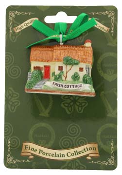 A picture of the irish cottage ornament.