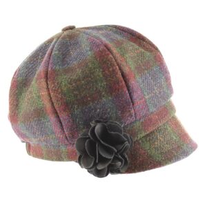 A hat with a flower on the side of it.