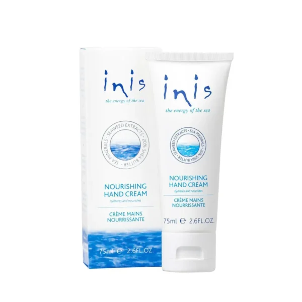 A tube of inis nourishing hand cream.