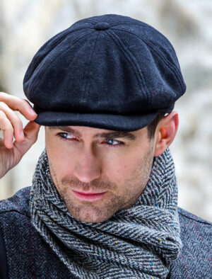Mucros Weavers Driving Cap - Black
