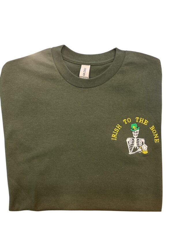 Irish To The Bone Tee Shirt - Forest Green