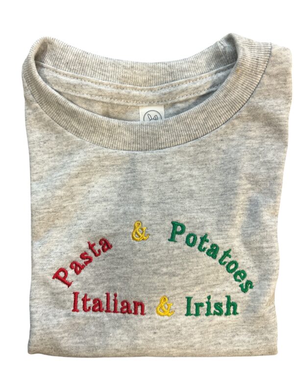 Pasta & Potatoes Tee Kids Shirt - Ash Grey - Image 2
