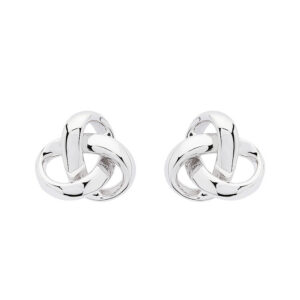 Sterling Silver 3d Trinity Knot Stud Earrings - SE2272