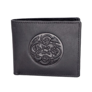 Cúchulainn Bi-Fold Leather Wallet -  Black