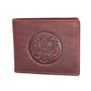 Cúchulainn Bi-Fold Leather Wallet -  Brown