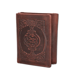 Celtic Tri-Fold Leather Wallet Brown - Sean