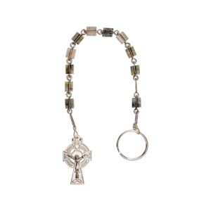 Connemara Marble Rosary Keychain- An Paidrin Beag