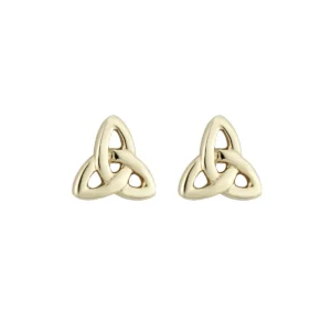 Gold Plated Small Trinity Knot Stud Earrings - S3063