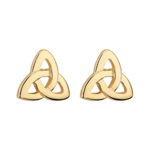 Gold Plated Trinity Knot Stud Earrings - S3587