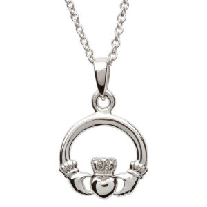 Sterling Silver Claddagh Pendant Medium - SP2116