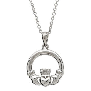 Sterling Silver Claddagh Pendant Small - SP2117