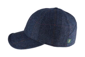 Mucros Baseball Cap - Blue Herringbone 34
