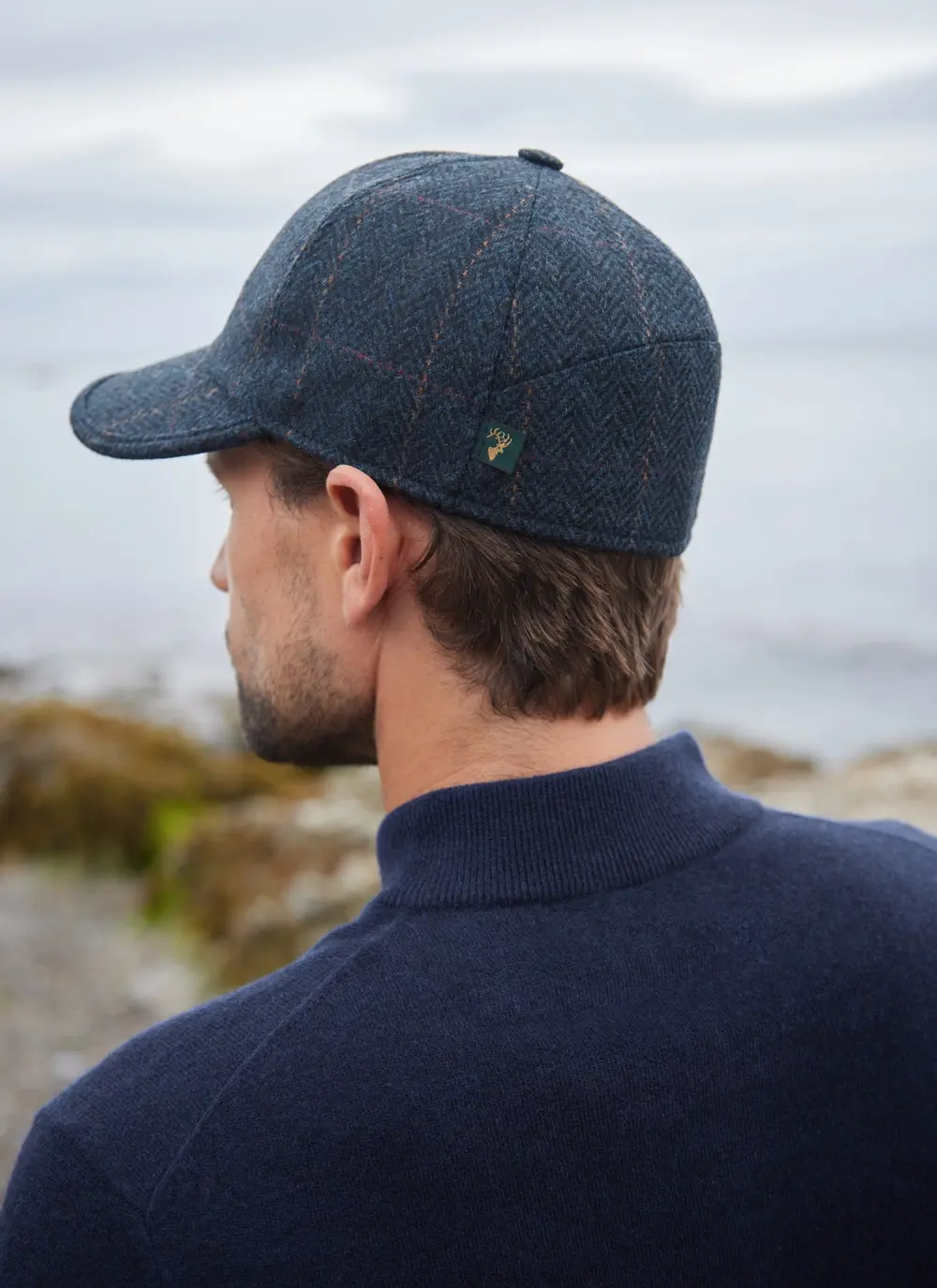Mucros Baseball Cap - Blue Herringbone 34 - Image 2