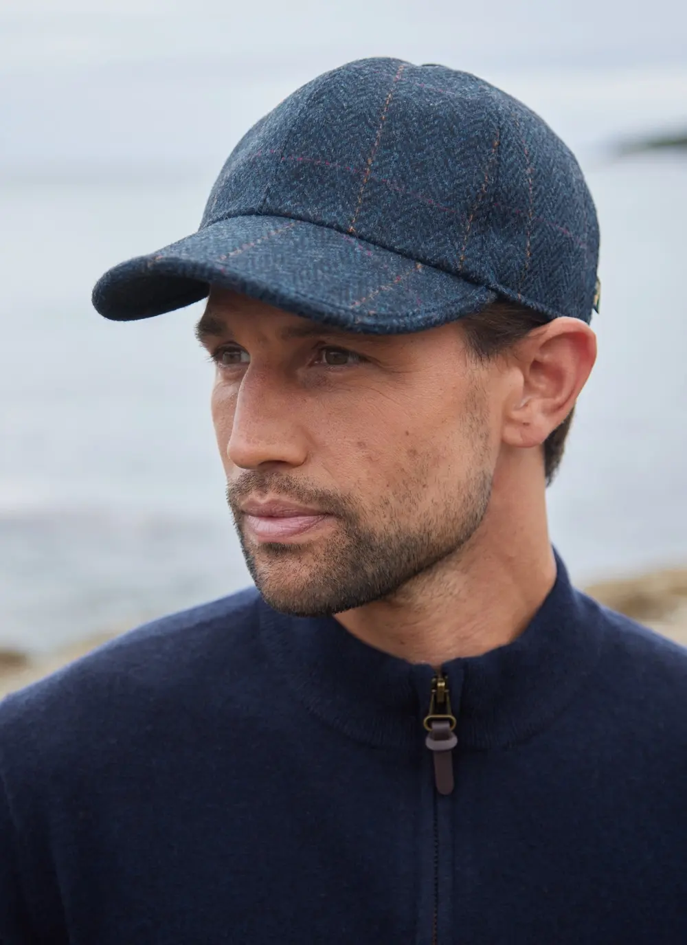 Mucros Baseball Cap - Blue Herringbone 34 - Image 3