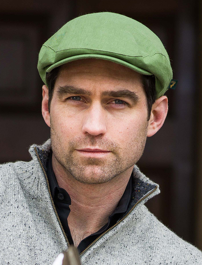 Mucros Weaver Trinity Linen Flat Cap - Light Green 20 - Image 2