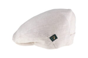 Mucros Weaver Trinity Linen Flat Cap - Natural