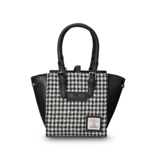 8350 Black and White Dogtooth Mini Caillie Tote - A25
