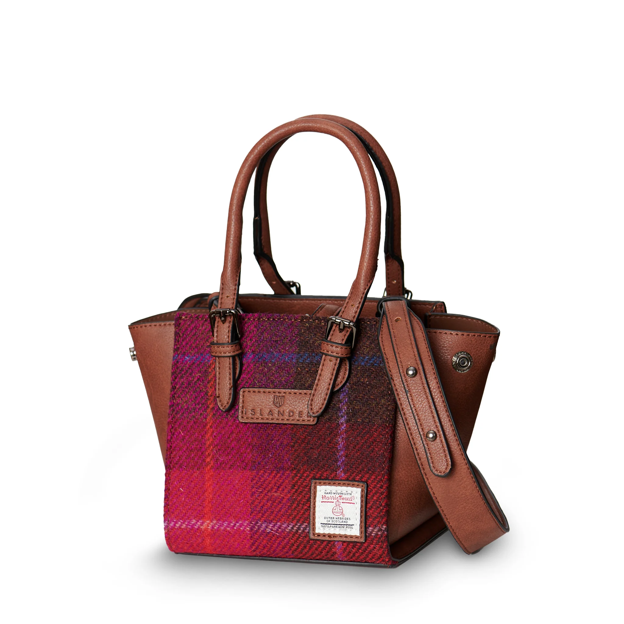 8350 Mini Caillie Tote - Fuchsia Tartan A8 - Image 3