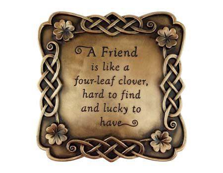 Bronze Friend Saying Wall Plaque
