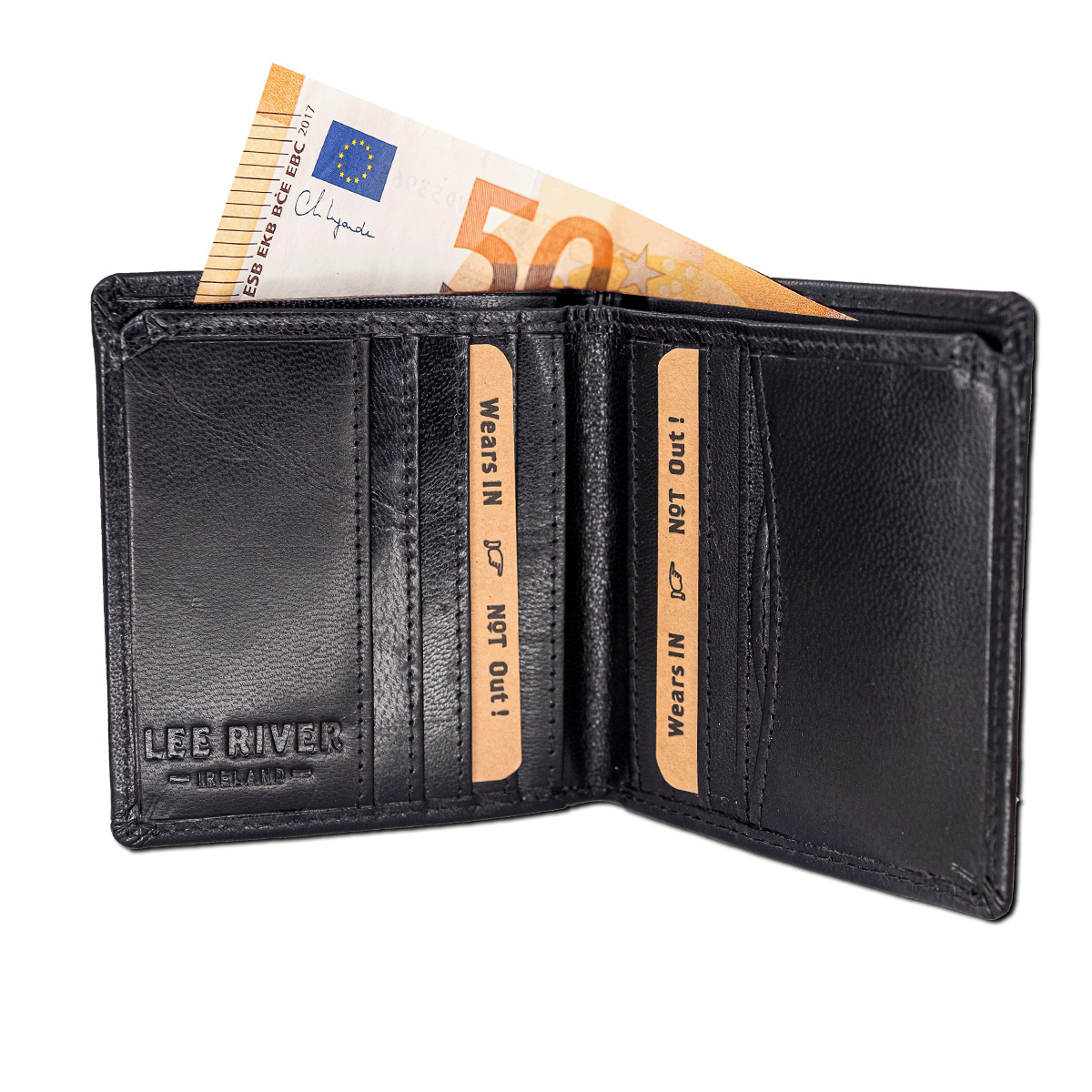 Celtic Cross Leather Wallet - Black - Image 3