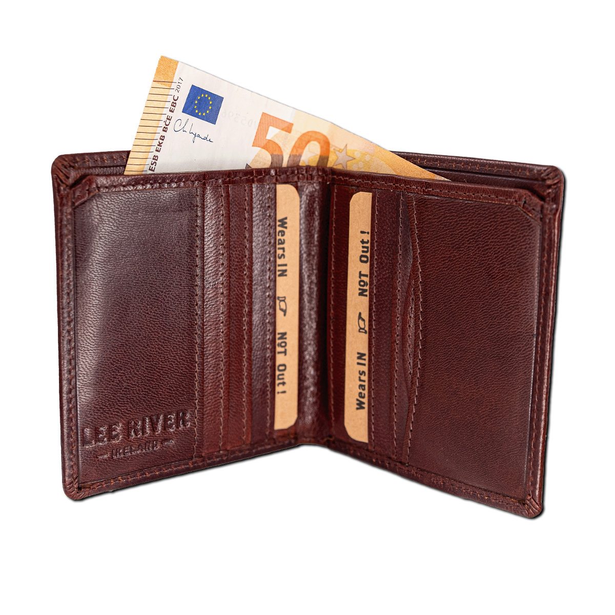 Celtic Cross Leather Wallet - Brown - Image 2