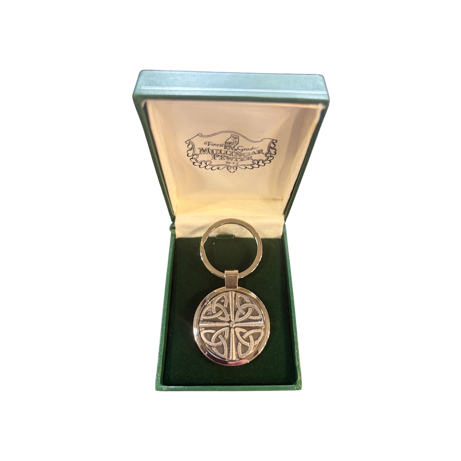Mullingar Pewter Keychain - 4 Trinity Knots - Image 2
