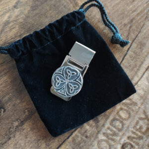 Mullingar Pewter Money Clip - Shamrock with Trinity Knots