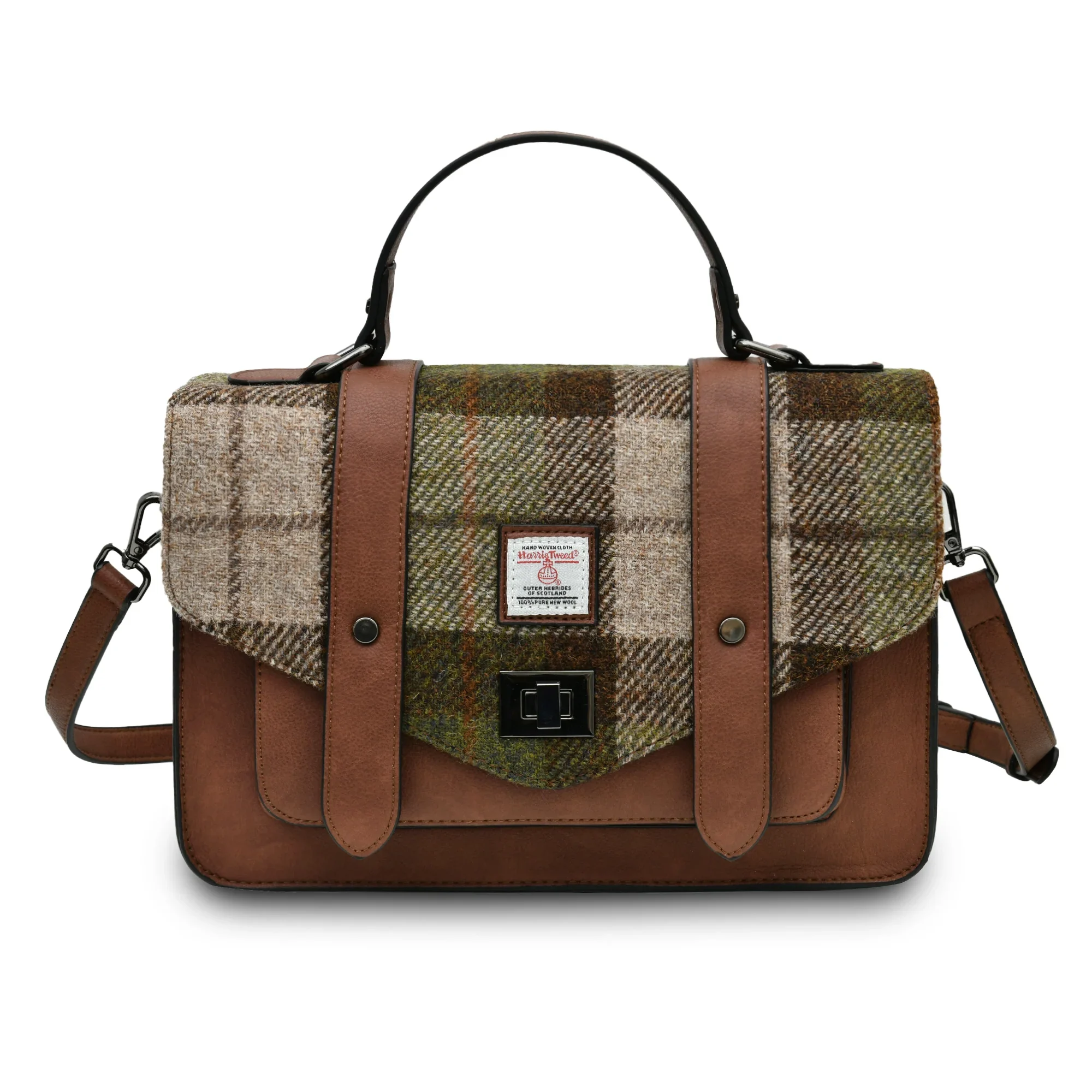 8333 Chestnut Tartan Large Satchel - A2