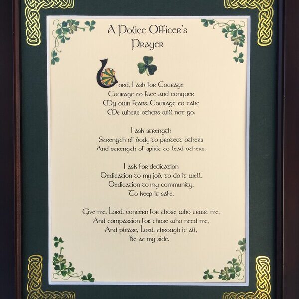 A Police Officer's Blessing framed