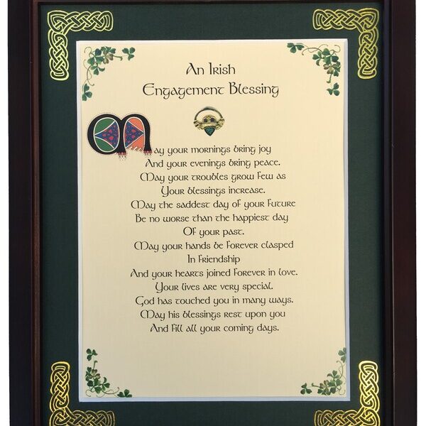 An Irish Engagement Blessing framed