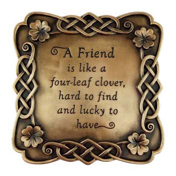 Bronze Friend Saying Wall Plaque