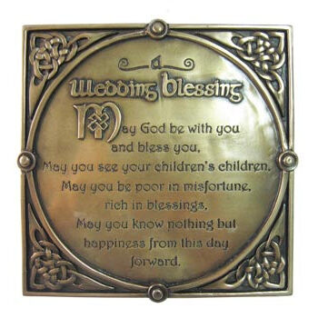 Bronze Wedding Blessing Wall Plaque