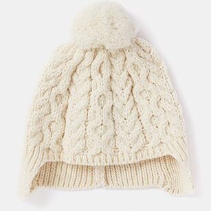 Children's Hat with Pompom and Ear Flaps - B492-367