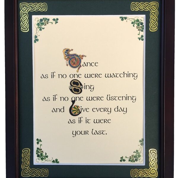Dance Sing Live framed