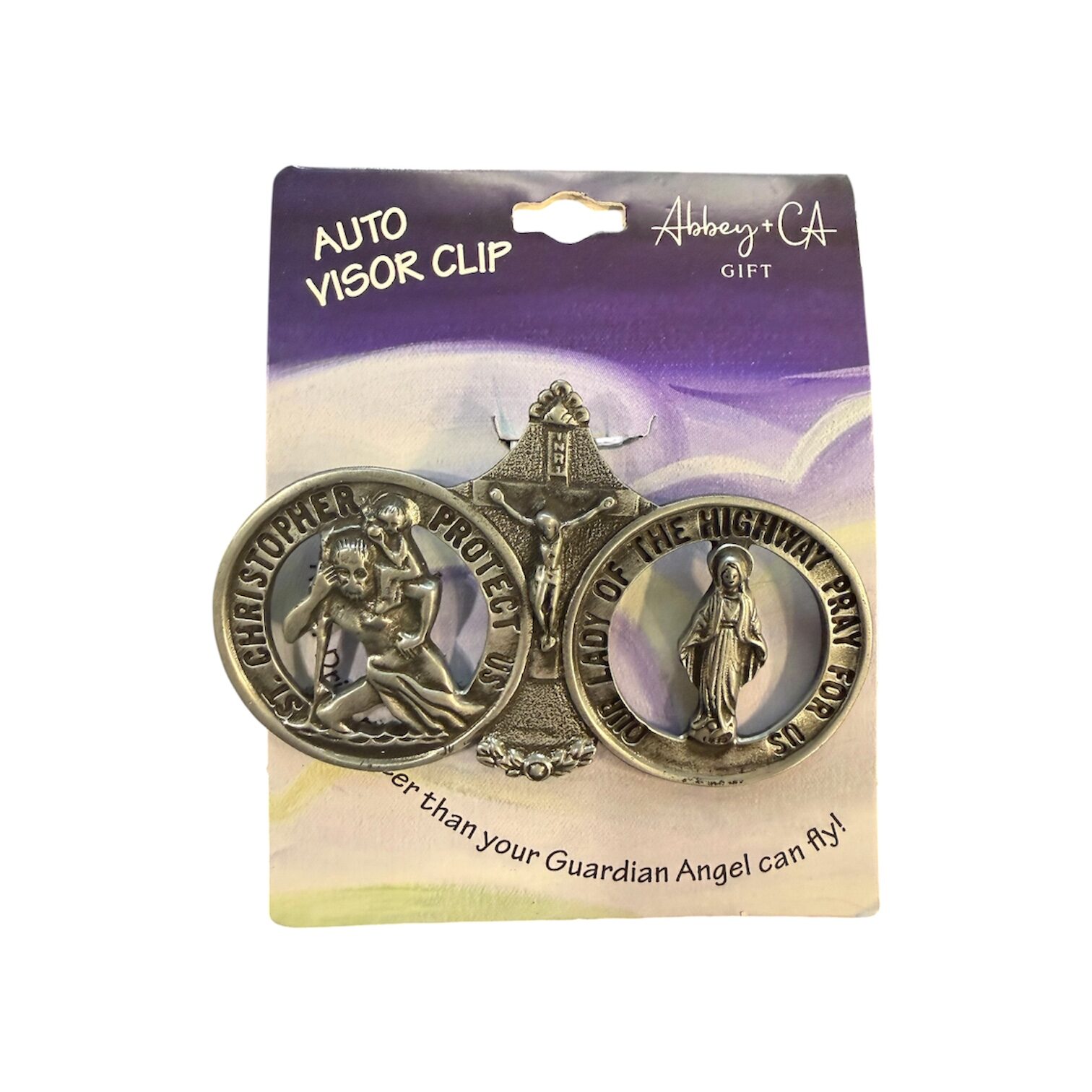 Double Visor Clip - St Christopher : Lady of the Highway