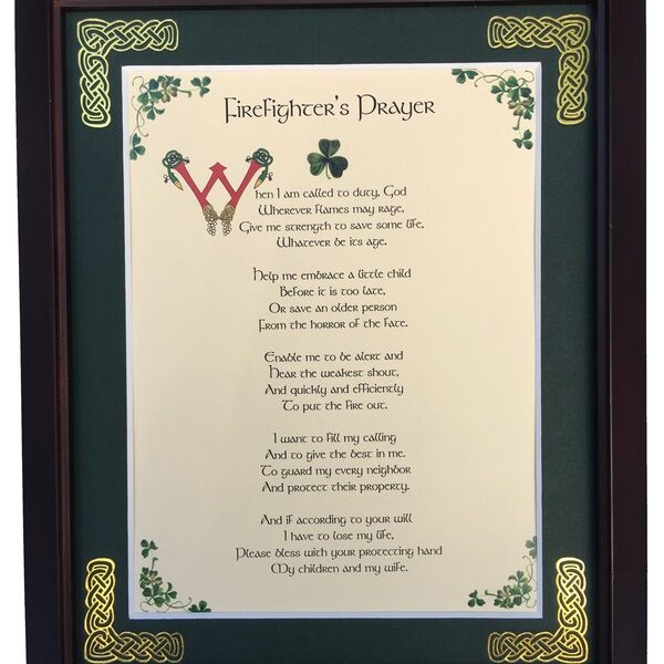 Firefighter's Prayer framed
