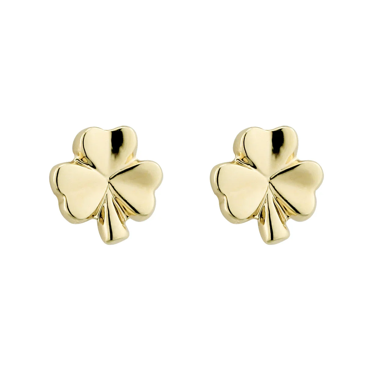 Gold Plated Shamrock Stud Earrings - S3239