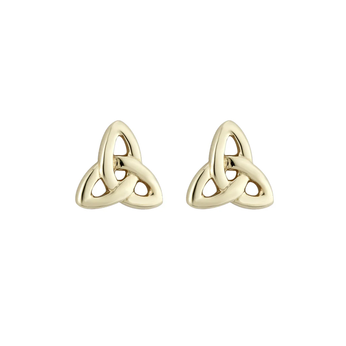 Gold Plated Small Trinity Knot Stud Earrings - S3063