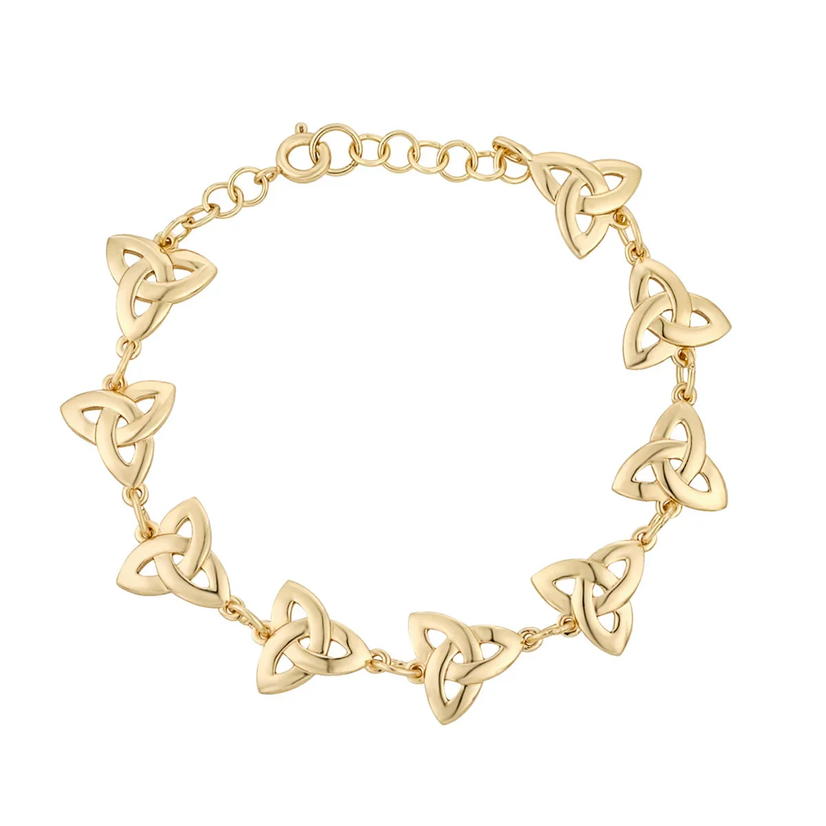 Gold Plated Trinity Knot Bracelet - S50163G