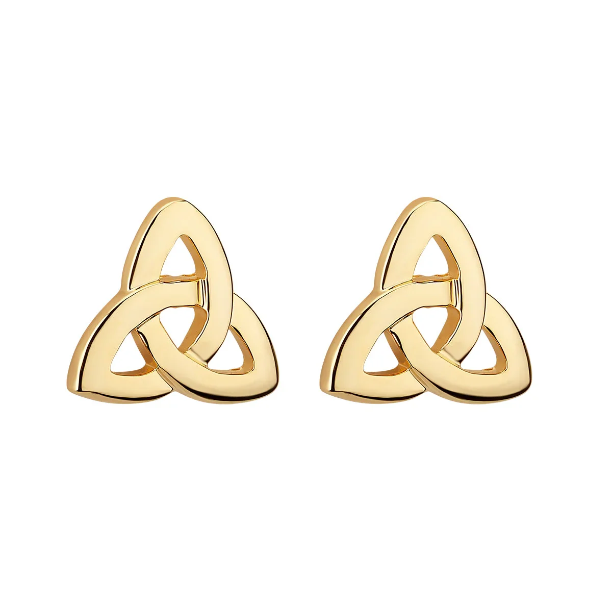 Gold Plated Trinity Knot Stud Earrings - S3587