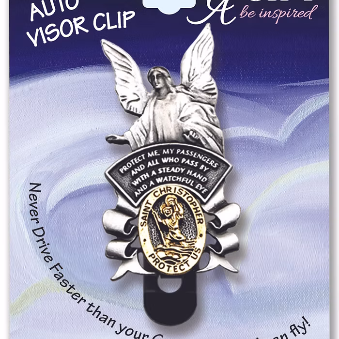 Guardian Angel Saint Christopher Visor Clip KVC122