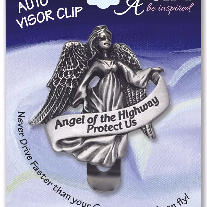 Guardian Angel Visor Clip - Angel on the Highway KVC119