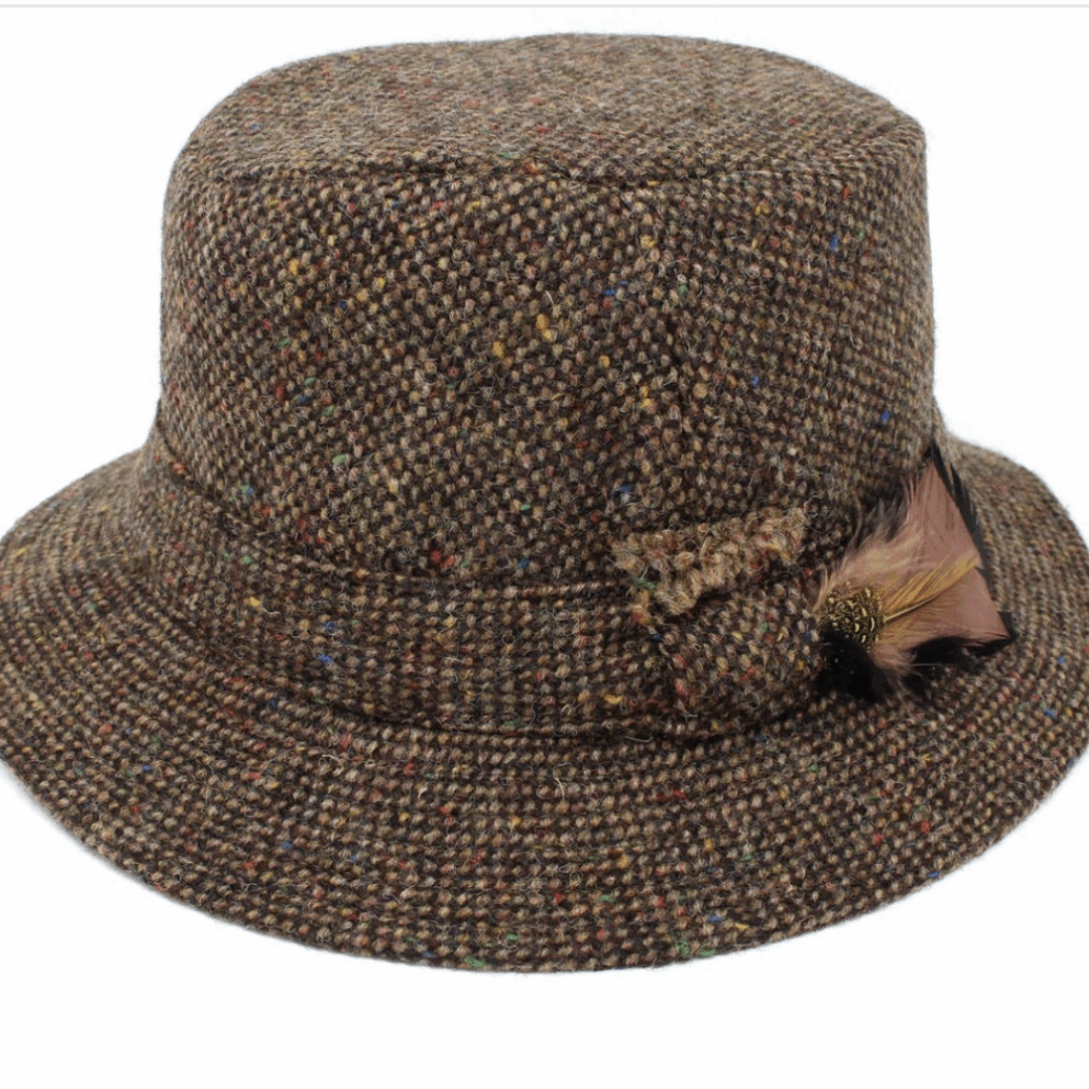 Hanna Hats Walking Hat - Brown Fleck Salt & Pepper 2