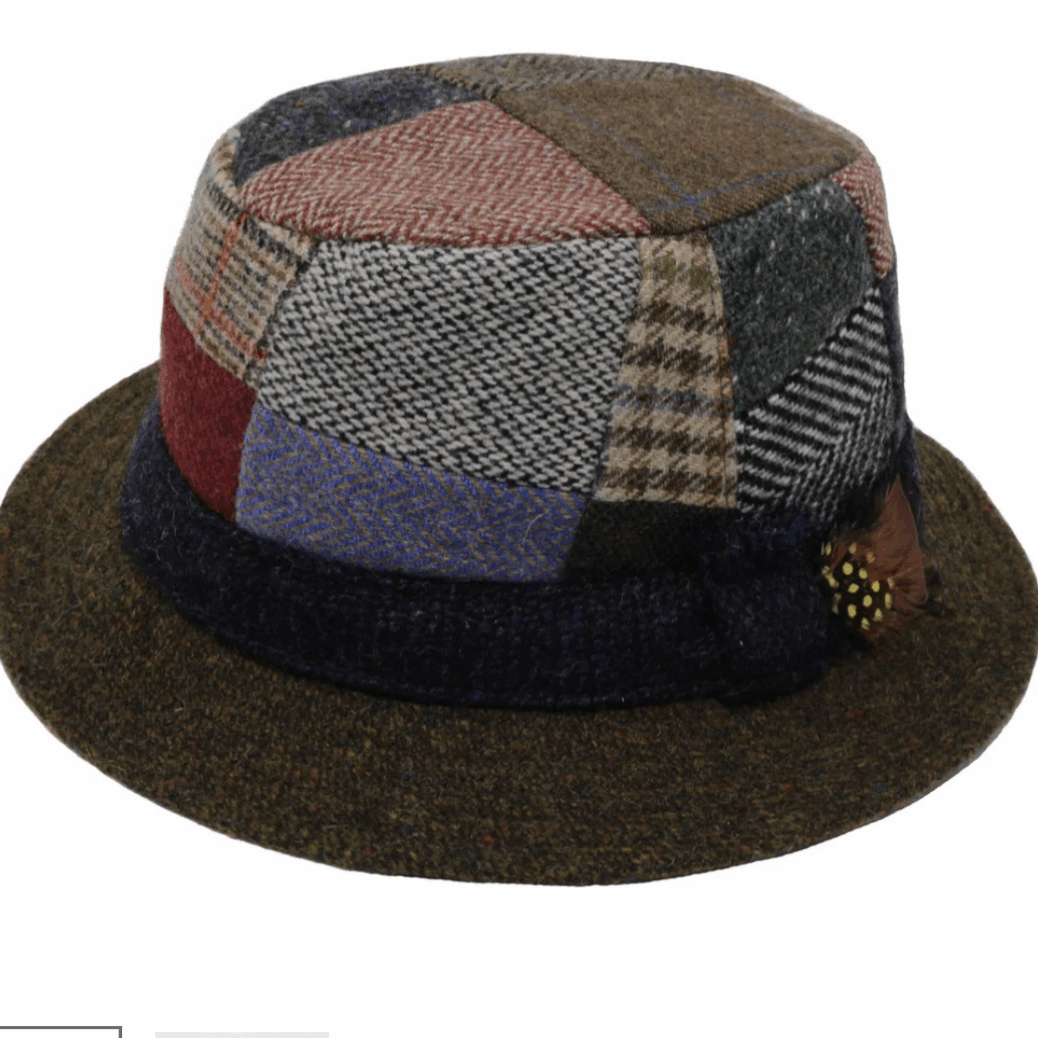 Hanna Hats Walking Hat - Patchwork Tweed