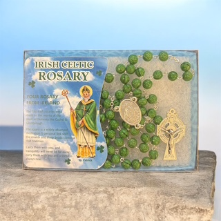 Irish Celtic Rosary Silver Tone - St Patrick