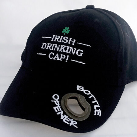Irish Drinking Baseball Cap - Black